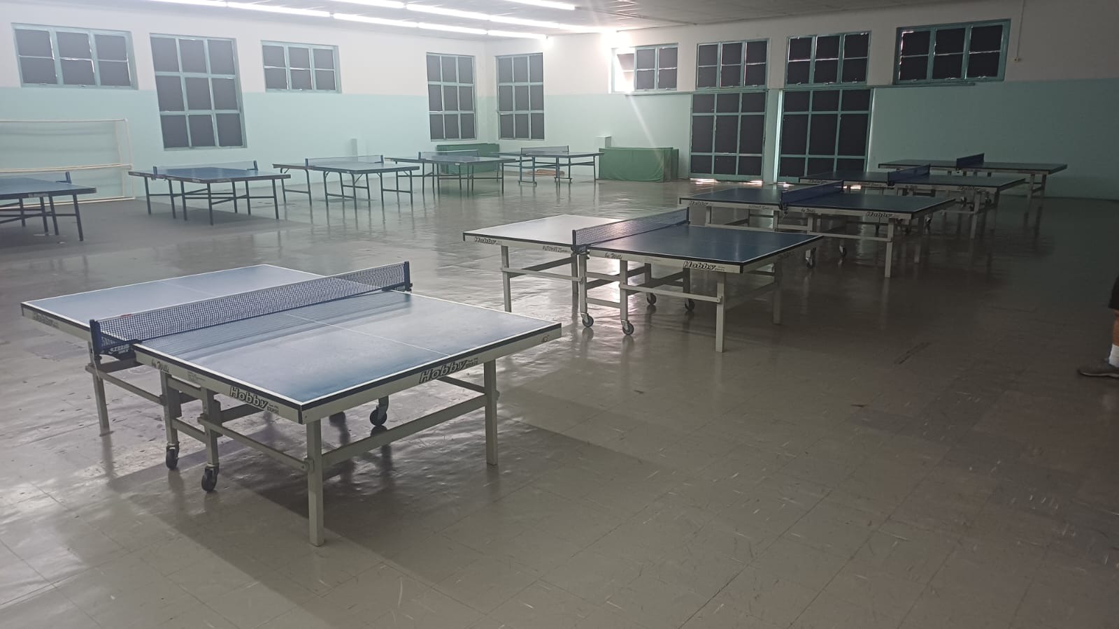 Quadra preparada para jogos coletivos